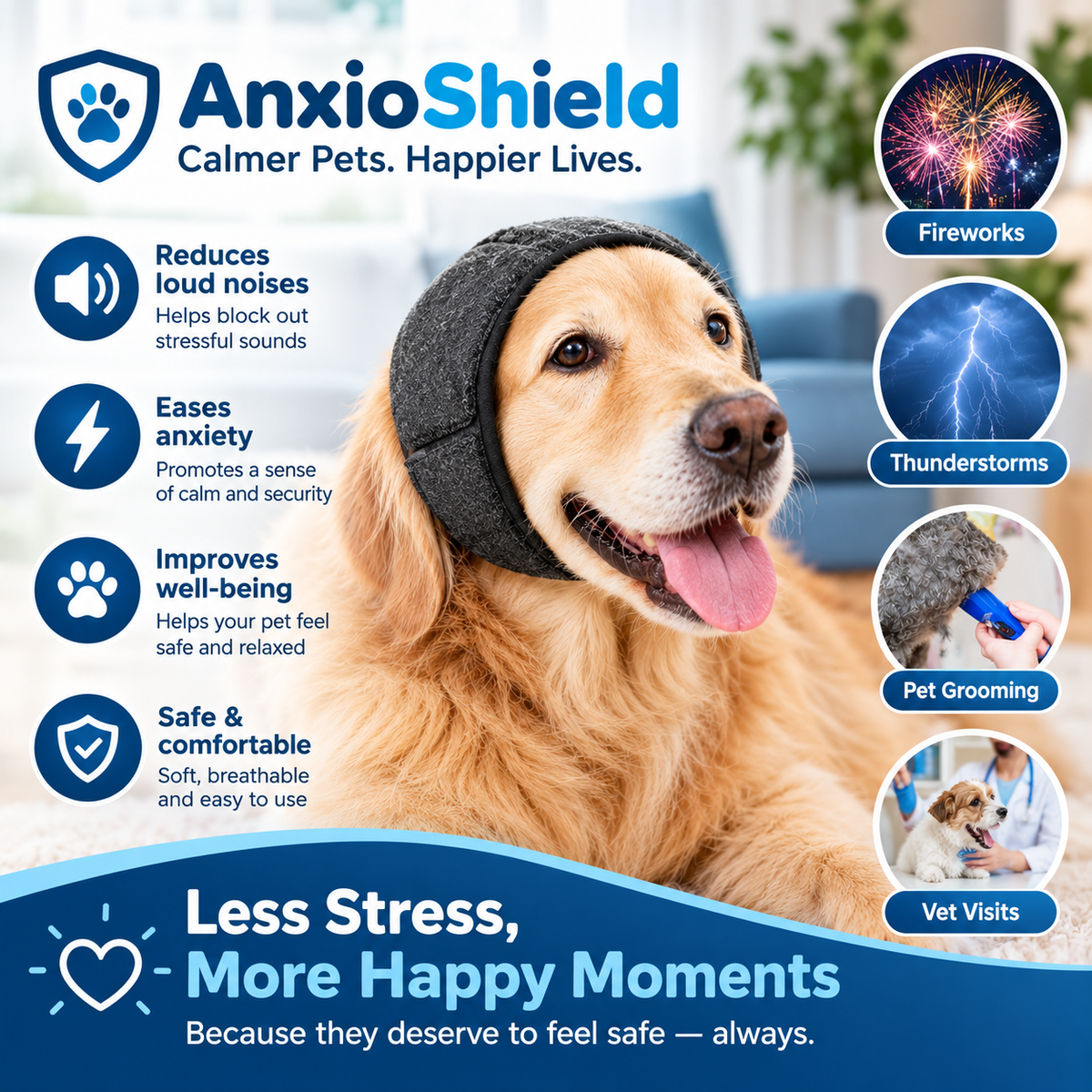 AnxioShield Calm his anxiety.